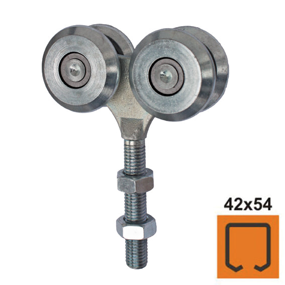 Gate roller track Zn, profile 42x54mm