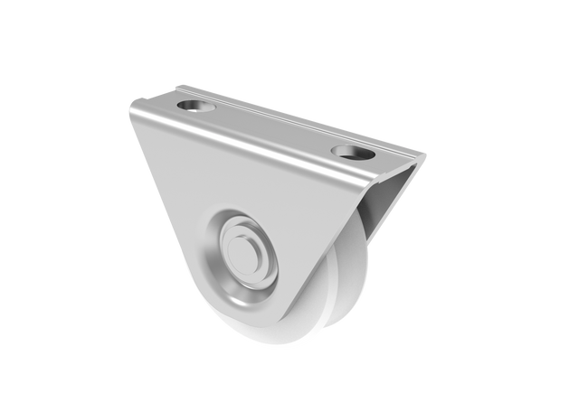 Wheel for sliding gates with V groove INOX / NYLON, D80
