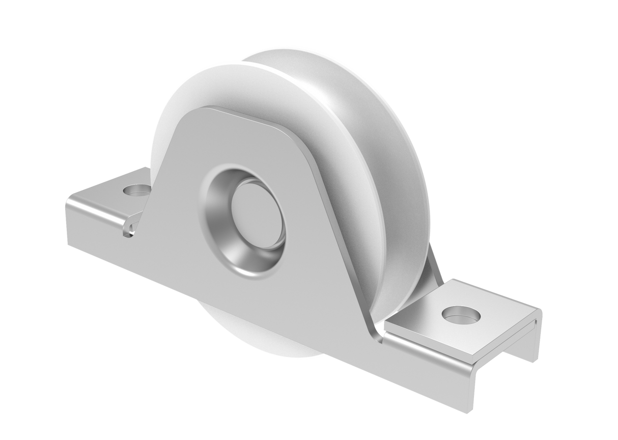 Wheel for sliding gates with U groove INOX / NYLON, D80mm