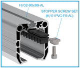 Sliding gate set up to 4m, profile AL 90x99mm