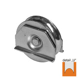 Wheel for slider - U, Zn, D80mm