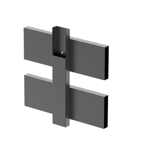 Aluminum U-adapter 45x20-1850mm R7016