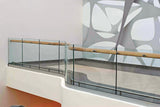 Glass railing, aluminium profile, 2500x1000mm