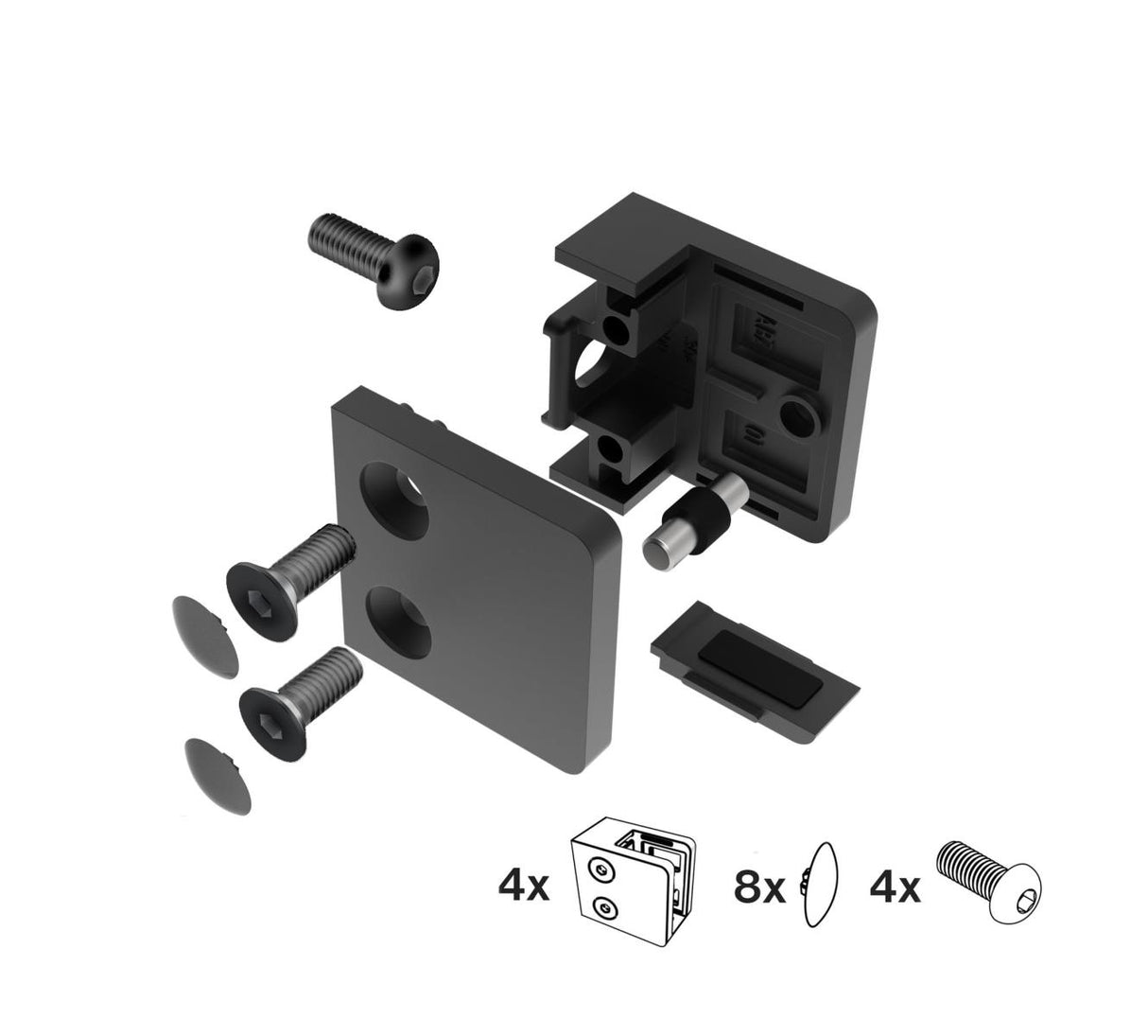 Glass clamp - set