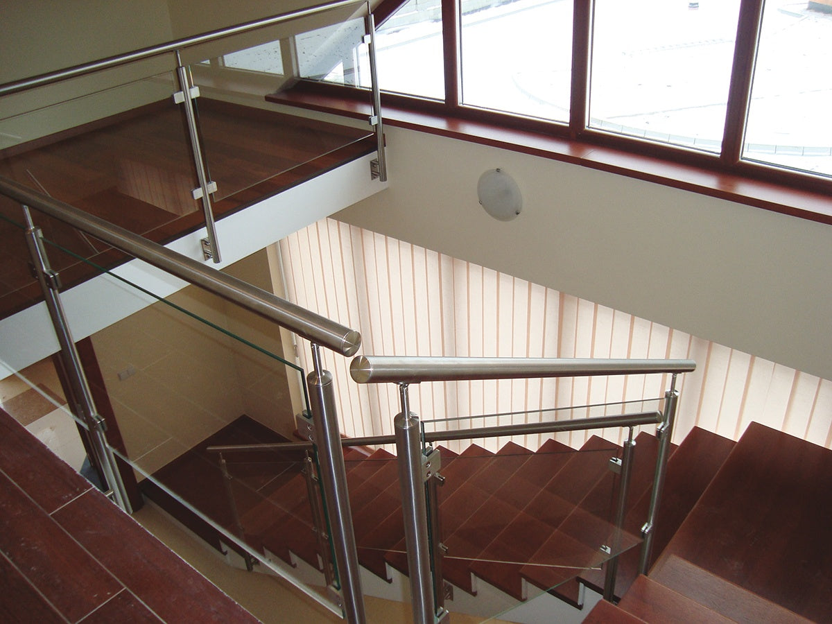 Stainless steel pole, BK-stairs, right AISI304, D4
