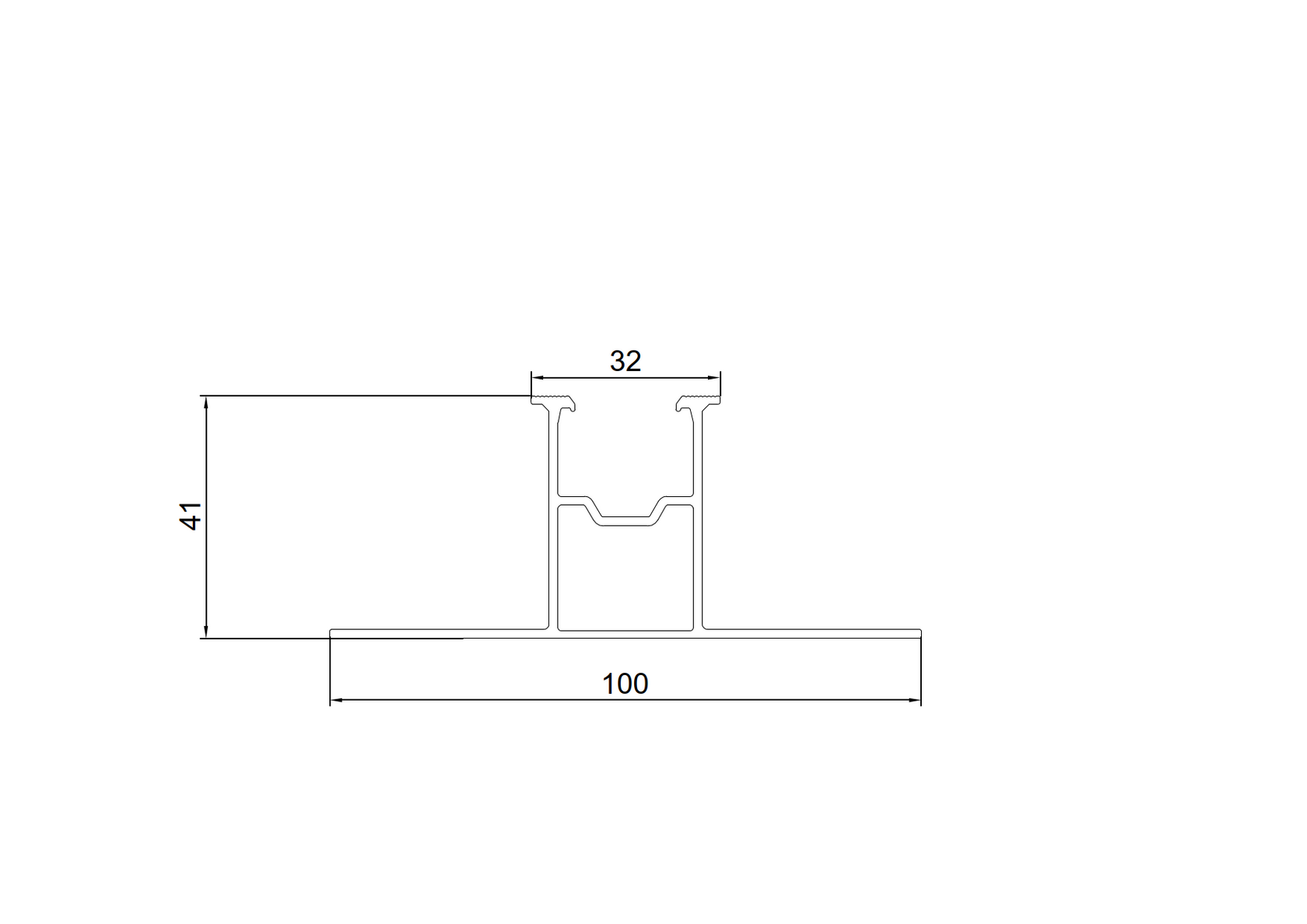 Mounting rail R41-2-5000mm