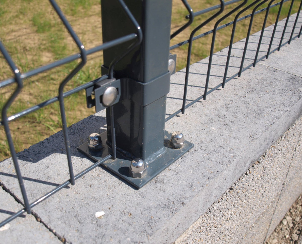 Stĺpik 60x40mm s pätkou ZnPVC 2200mm antracit