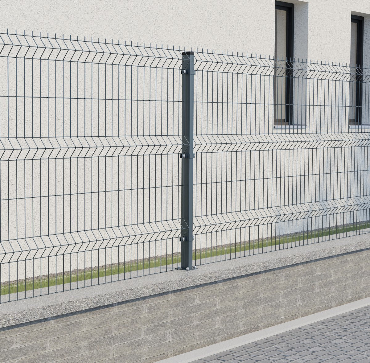 Stĺpik 60x40mm s pätkou ZnPVC 2200mm antracit