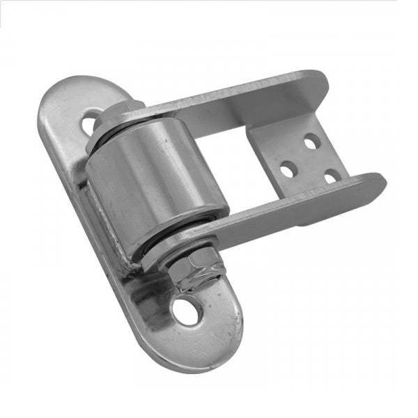 Hinge for curved sliding gate for screwing, with bearing