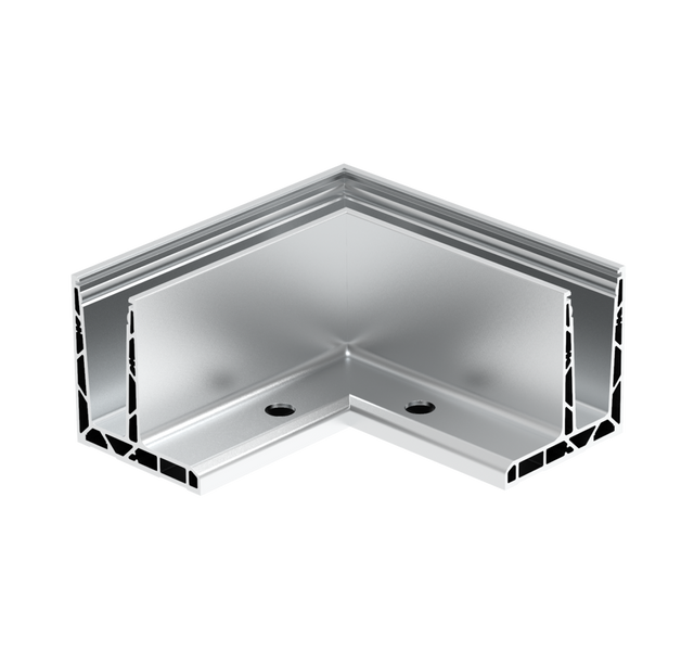 AL. profile, top mount  90° IN corner