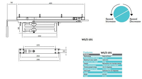 Self Closing Door with stop hydraulic