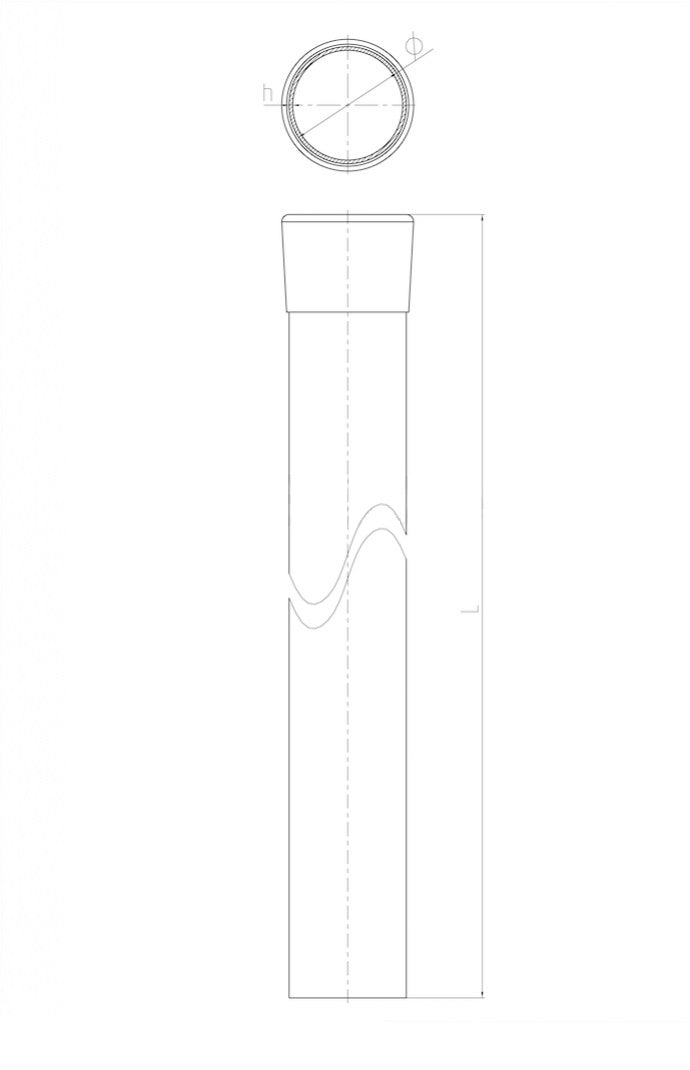 Column ZnPVC RAL 6005 D48mm, 2000x1,5mm