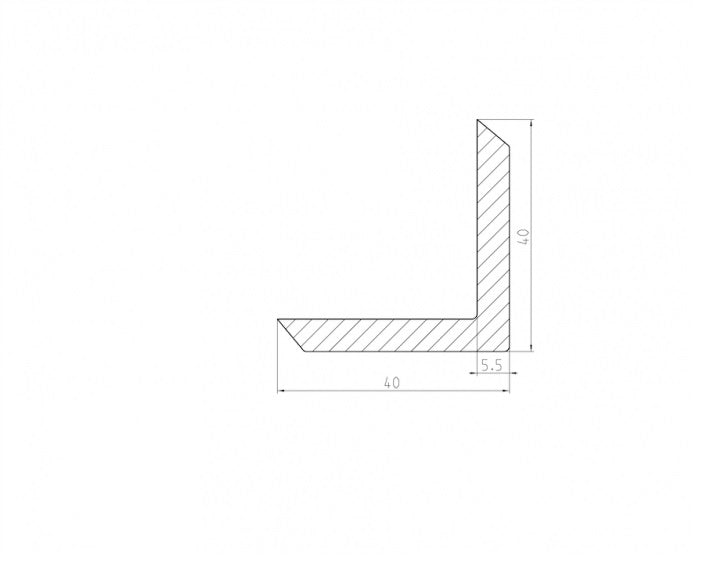 WPC cover strip Nut Lyon 40x40x4000mm