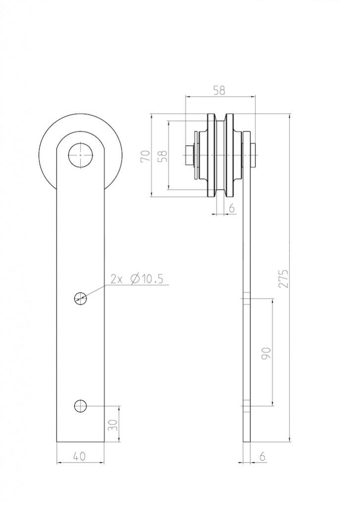 sliding barn door hardware- "Ksolo"