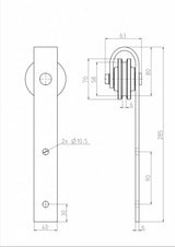 Sliding barn door hardware- "Klasiko - Primo"