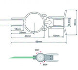 Hinge for glass door AISI304 +/- 110° L2100mm