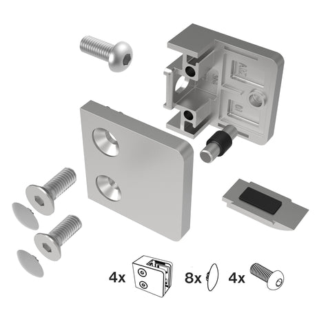 Glass clamp - set