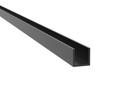 Aluminium U profile AL 20x14x2mm BLACK
