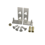 Door frame for glass door + hinges